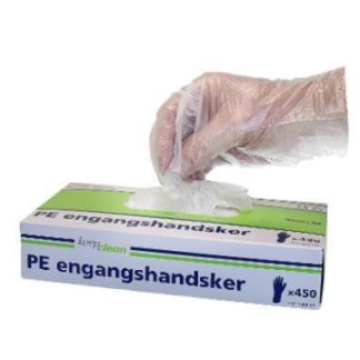 Plasthanskar Keep clean glærir PE í boxi